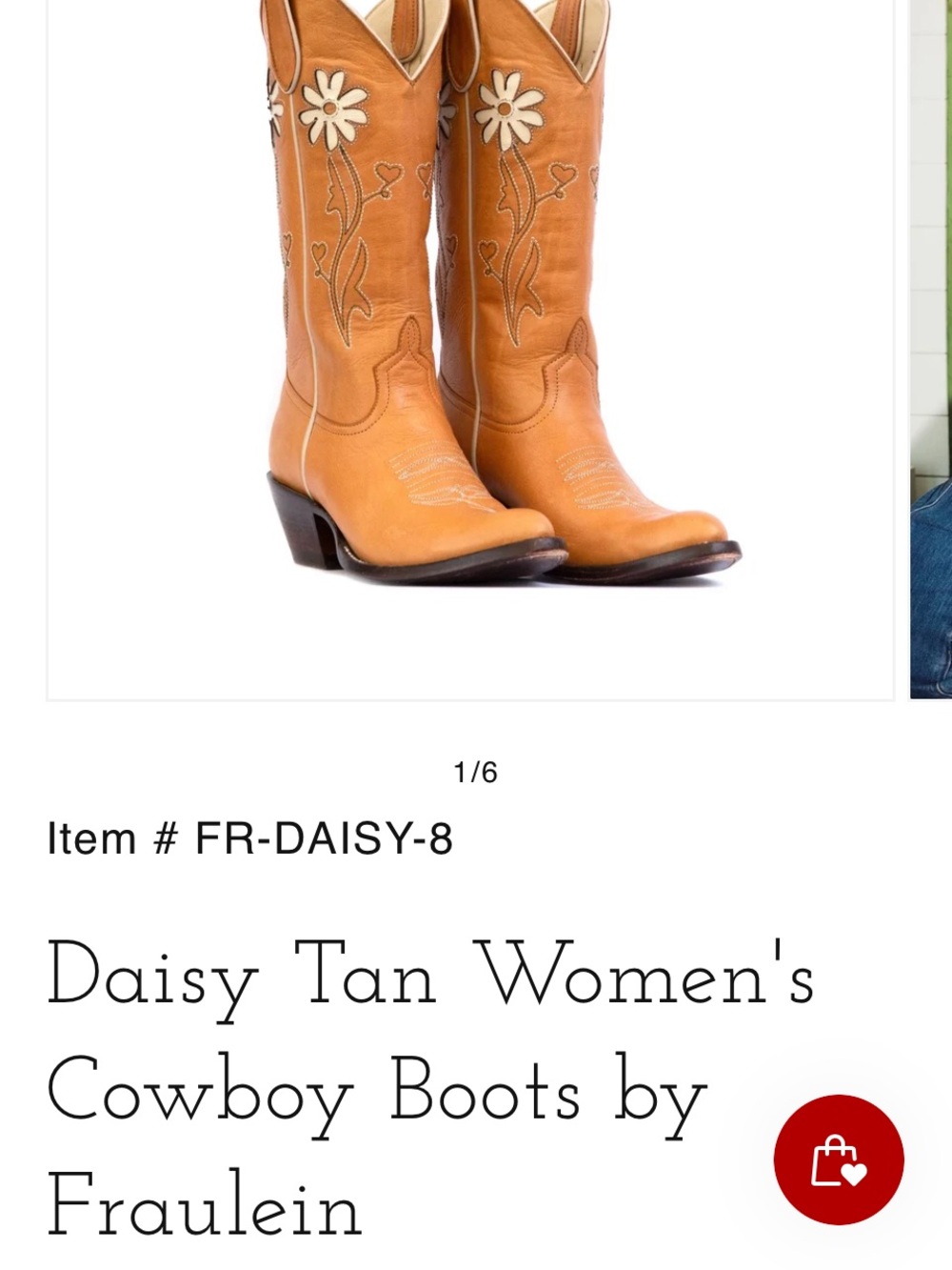 Daisy Tan Women's Embroidered Cowboy Boots
